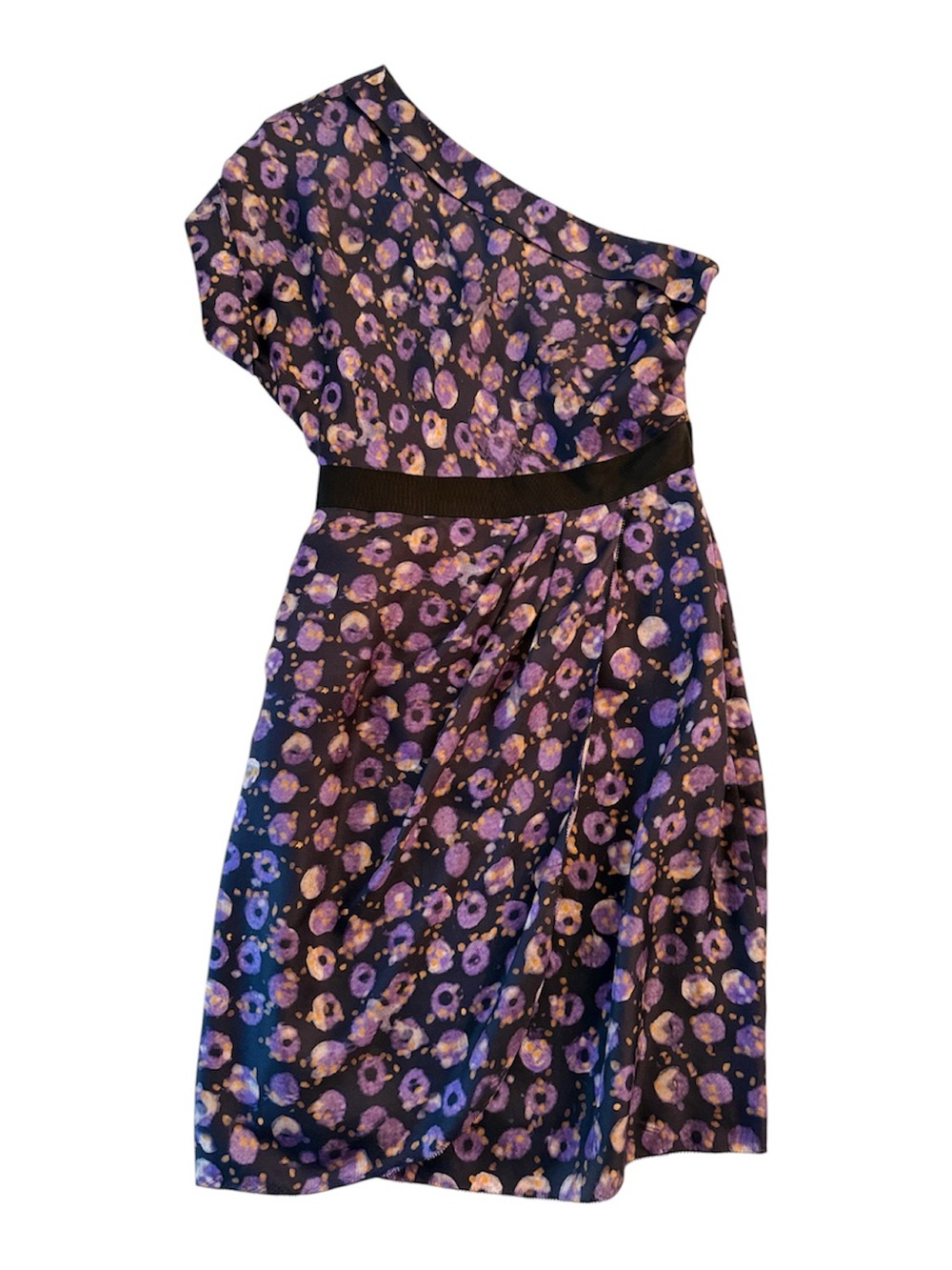 Sachin + Babi for Ankasa One Shoulder Silk Dress Purple Floral Size 4